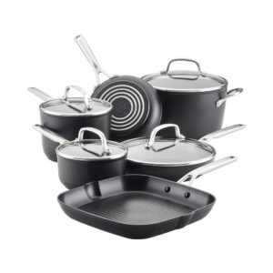 10-Piece Hard Anodized Cookware Set