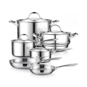 10-Piece Stainless Steel Cookware Set