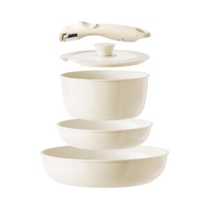 Ceramic Nonstick Detachable Handle Cookware Set
