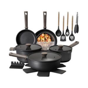 Black Titanium Cookware Set