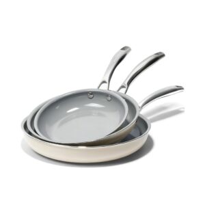 3-Piece Nonstick Ceramic Frying Pan Set
