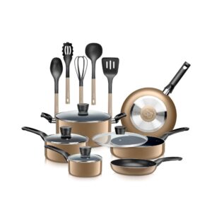 Gold Nonstick Kitchen Cookware Set