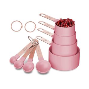 Pink Stackable Stainless Measuring Set